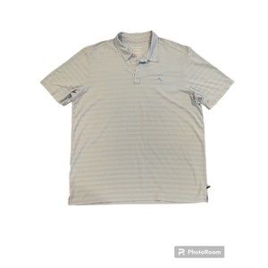 Tommy Bahama Island Zone Polo 3XLT Light Blue Cotton Blend
